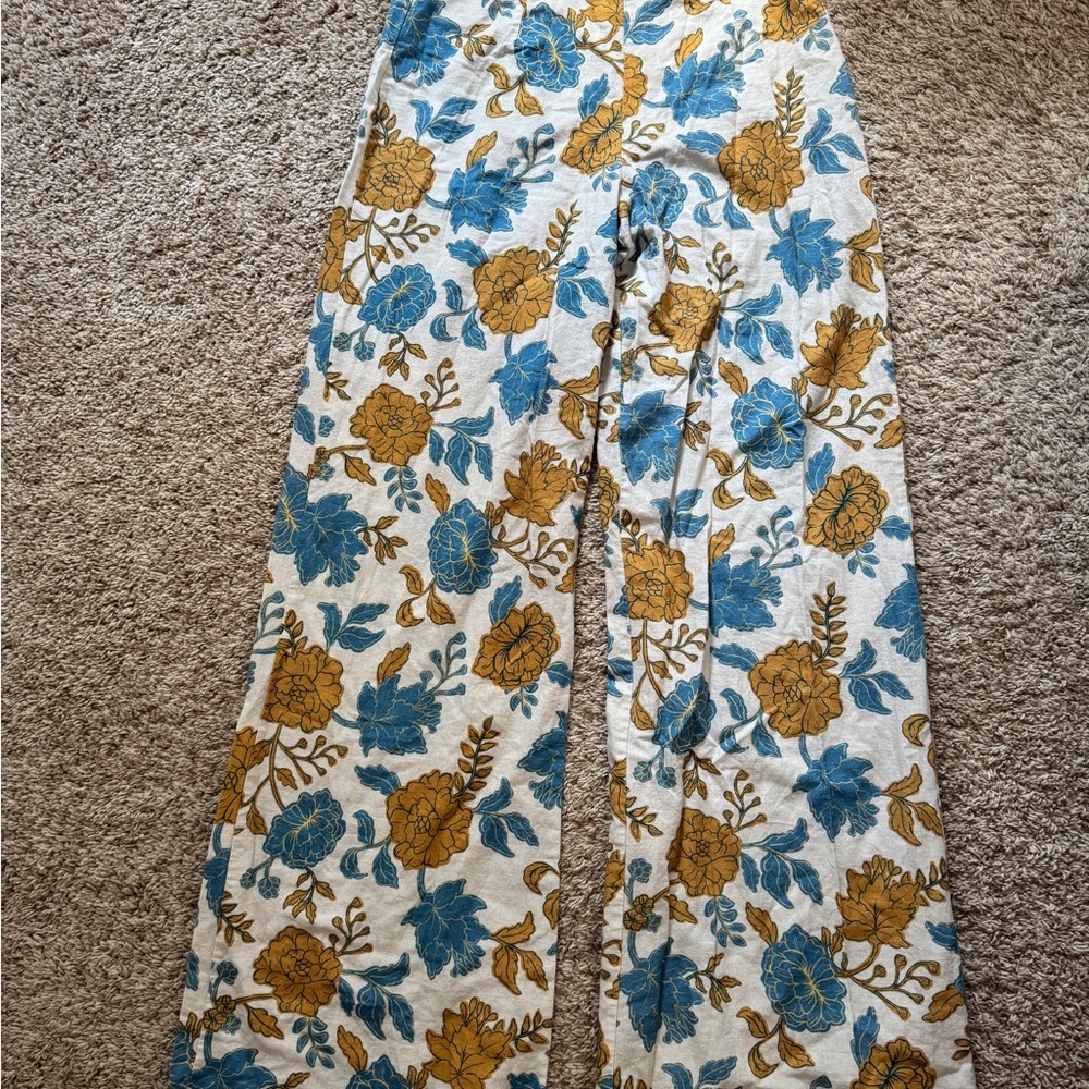 Floral Boot Cut Pants